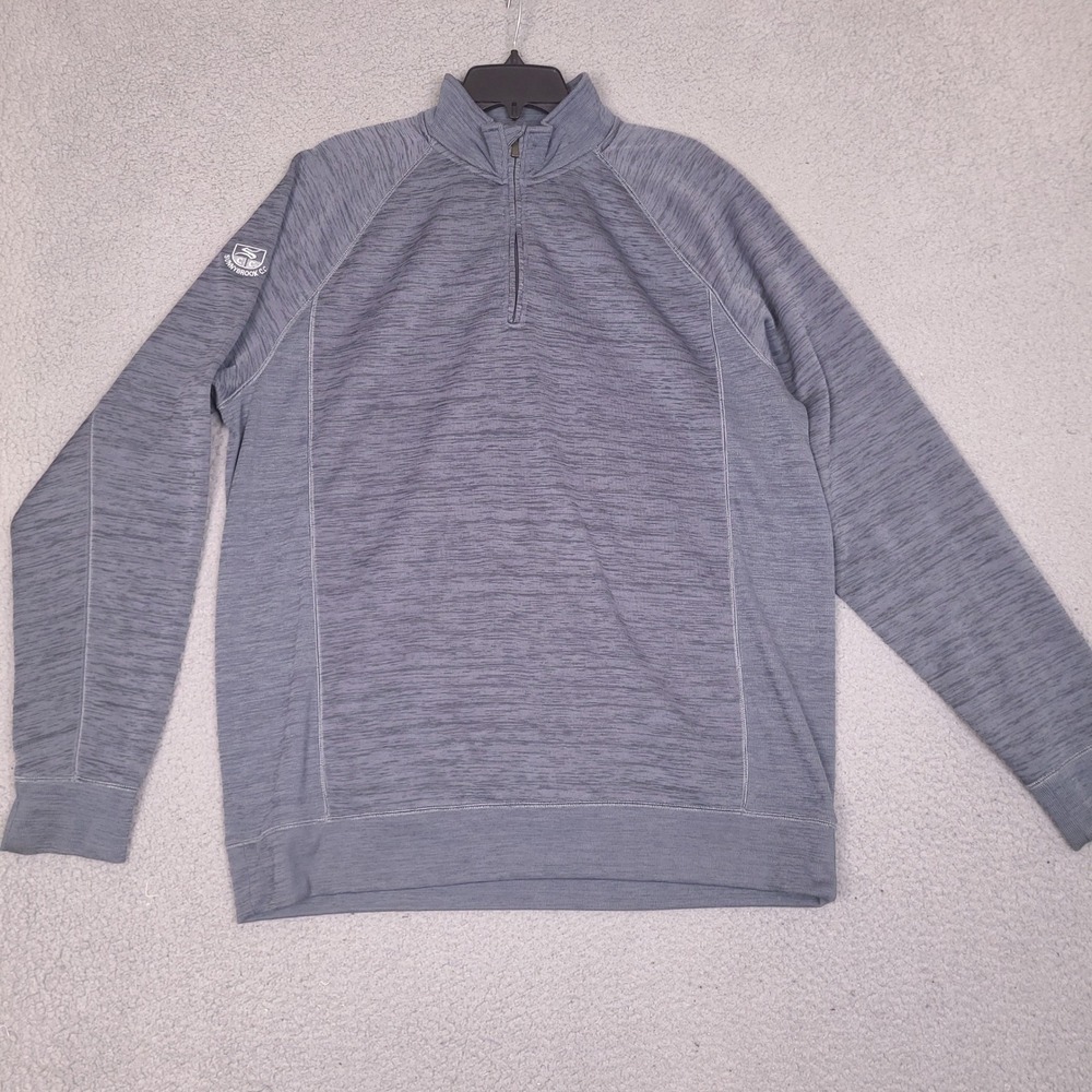 Under Armour Mens XL‎ Gray Space Dye 1/4 Zip Pullover Sunnybrook CC Logo Golf